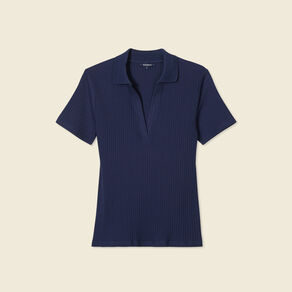 polo manches courtes bleu marine femme Polo manches courtes bleu marine femme