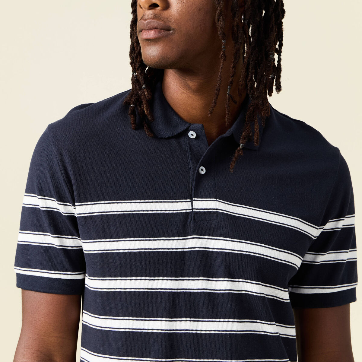 Polo éco-responsable ecru homme