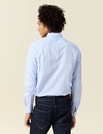 Chemise manches longues bleu ciel homme