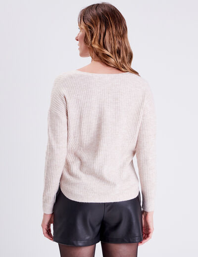 Pull creme femme