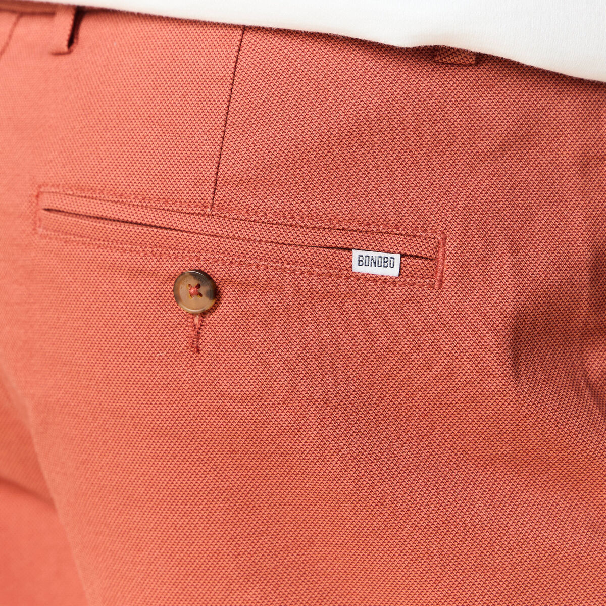 Bermuda droit éco-responsable rose homme
