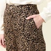 Pantalon slouchy taille haute beige femme