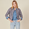Veste droite éco-responsable bleu femme