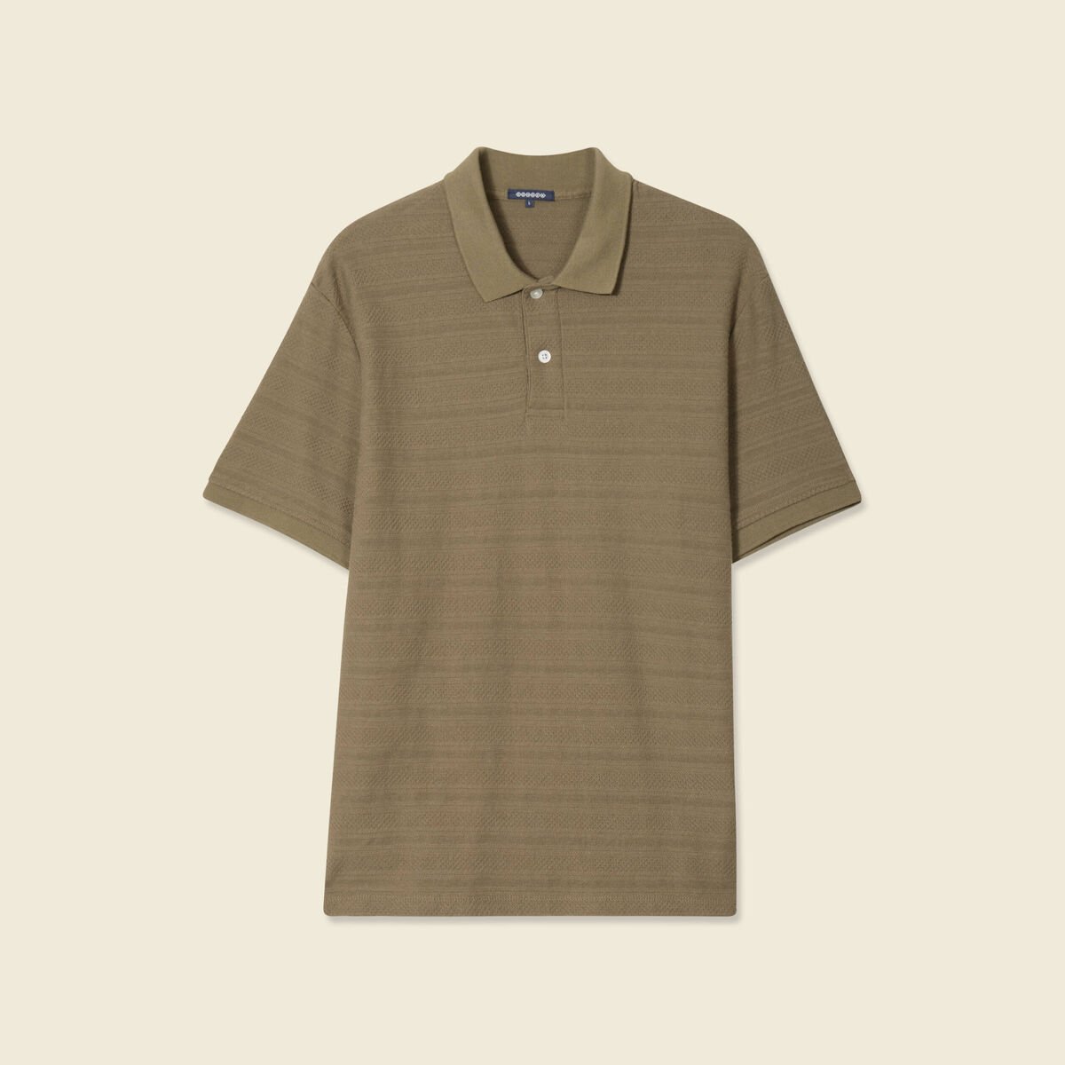 Polo manches courtes vert kaki homme