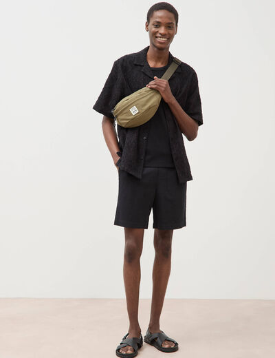 Chemise boyfriend en coton noir homme