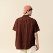 Chemise manches courtes bordeaux homme