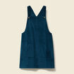 Robe sans manches en velours bleu canard femme