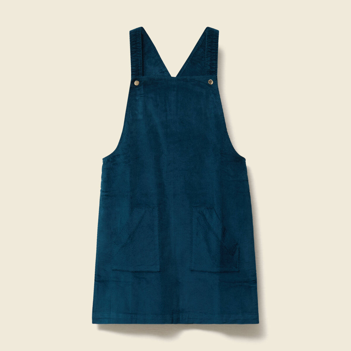 Robe sans manches en velours bleu canard femme