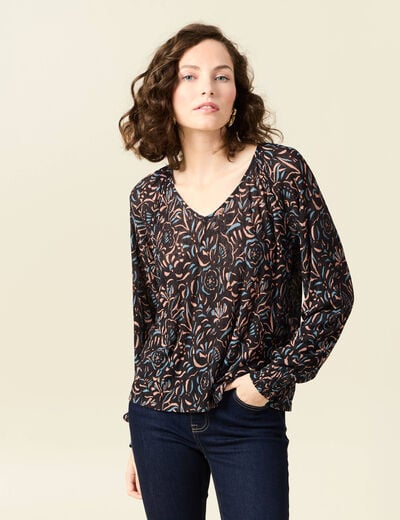 T-shirt manches longues noir femme