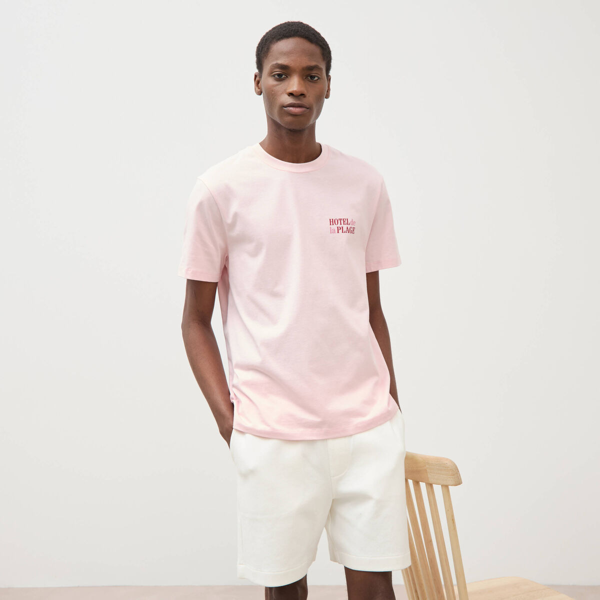 Short jogpant ecru homme