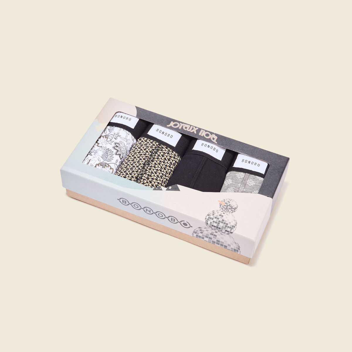Lot 4 boxers prune homme