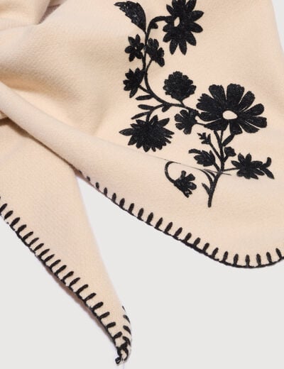 &Eacute;charpe creme femme