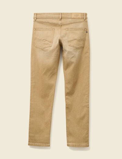 Jeans straight longueur 32 denim camel homme