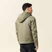 Blouson col montant &agrave; capuche vert kaki homme