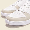 Baskets plates à lacets blanc homme