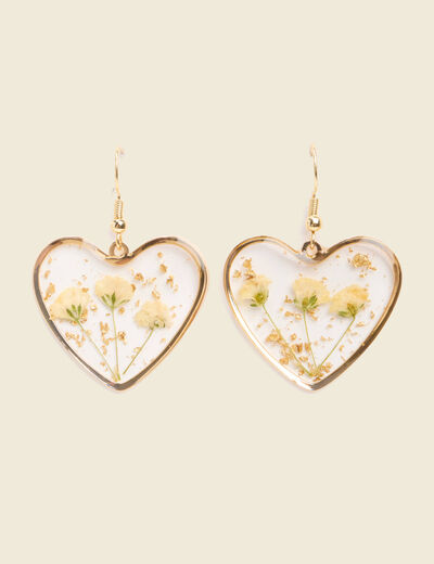 Boucles d'oreilles pendantes couleur or femme