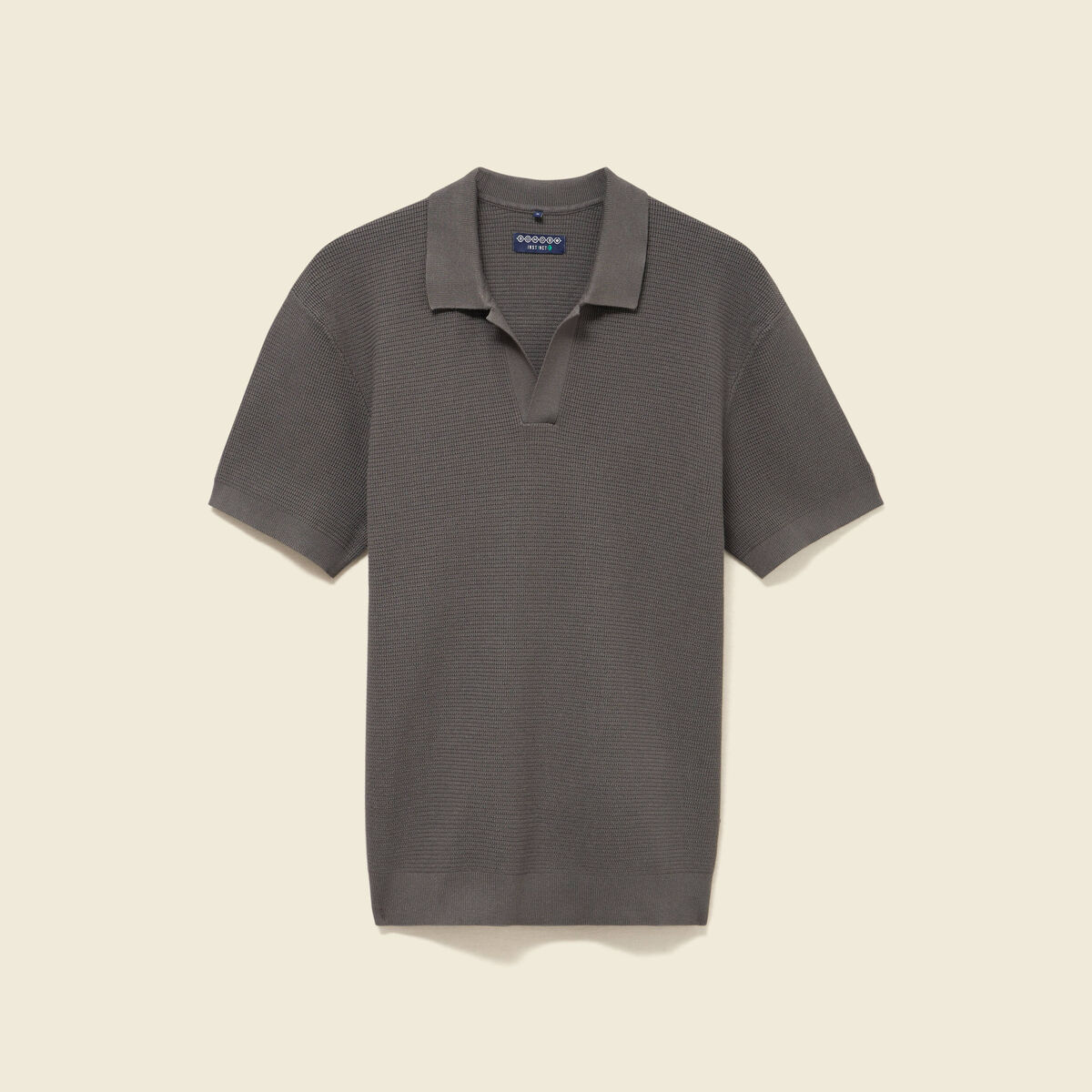 Polo cintr&eacute; manches courtes vert fonc&eacute; homme