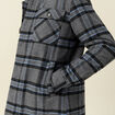 Veste surchemise droite bleu gris homme