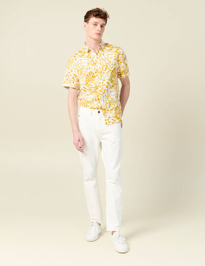 Chemise éco-responsable jaune foncé homme