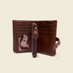 Portefeuille marron cognac femme