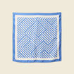 Foulard satin&eacute; bleu ciel femme
