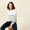 Pull manches longues bleu marine femme
