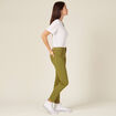 Pantalon slim 7/8ème vert kaki femme
