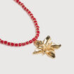 Collier orange fonc&eacute; femme