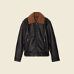 Blouson aviateur simili cuir noir homme