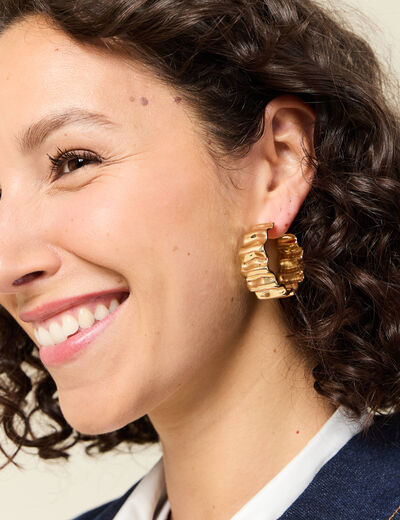 Boucles d'oreilles couleur or femme