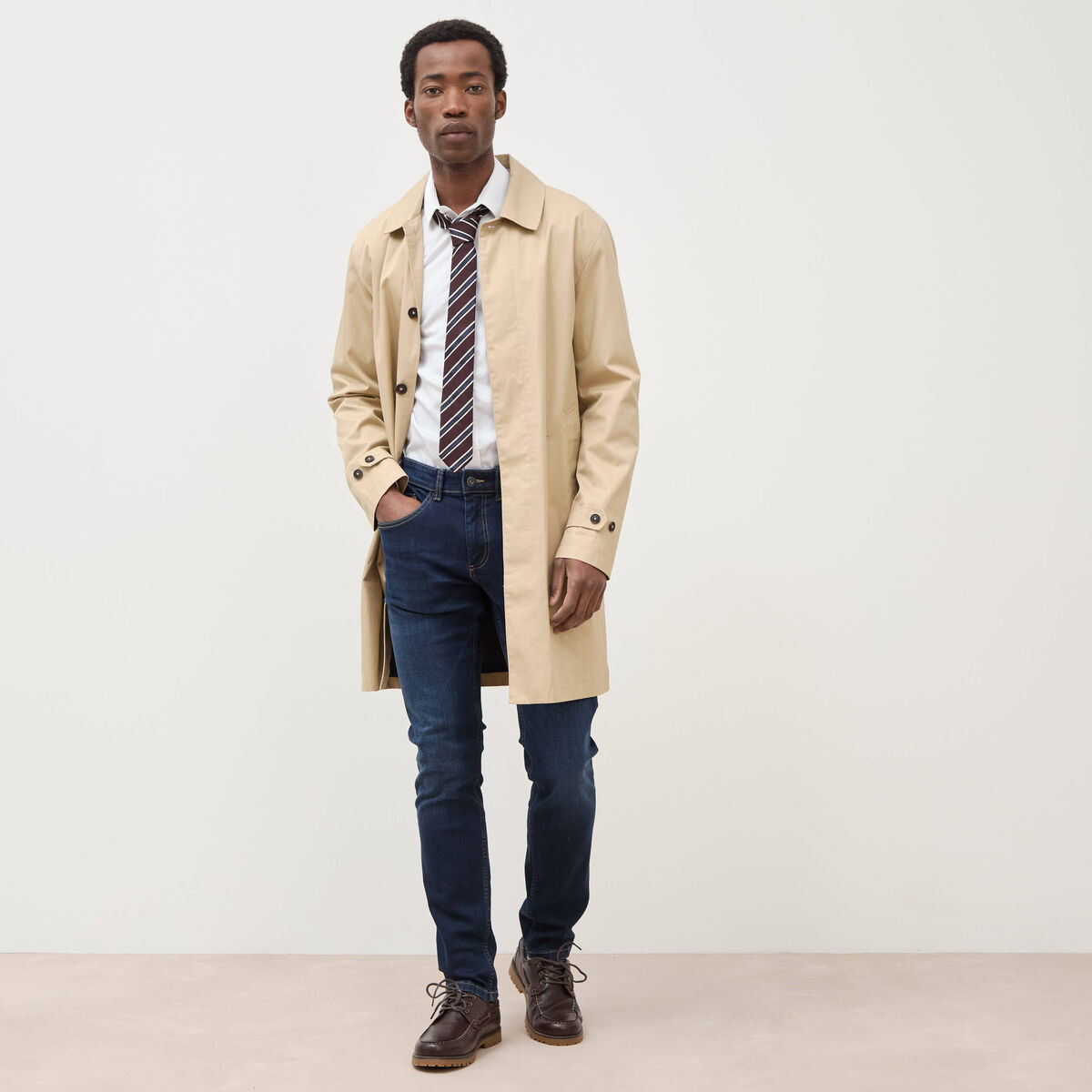 Jeans slim denim brut homme