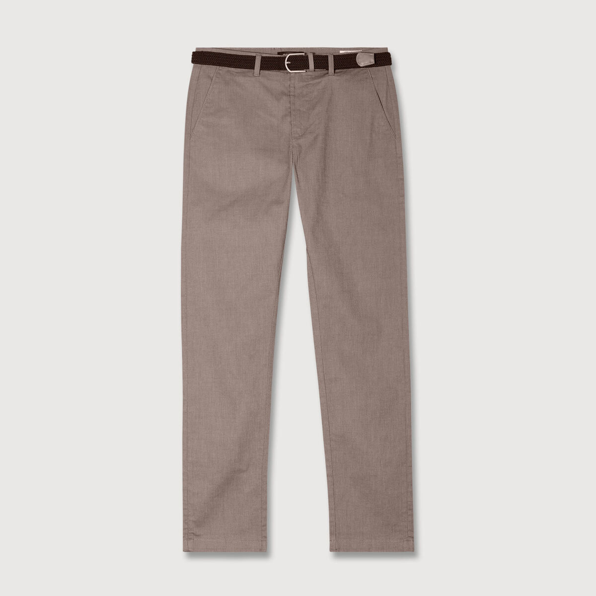 Pantalon chino straight taupe homme