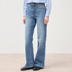 Jeans large taille haute denim stone femme