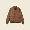 Blouson zipp&eacute; col montant marron homme