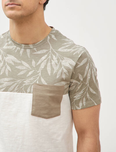 T-shirt manches courtes vert kaki homme