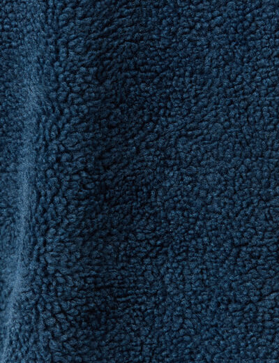 Sweat sans manches effet polaire bleu fonc&eacute; homme