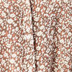 Blouse droite courte manches longues marron femme