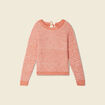 Pull manches longues rouge clair femme
