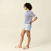 Pull manches courtes bleu electrique femme