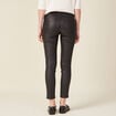 Pantalon skinny enduit push up denim noir enduit femme