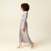 Robe col V manches longues bleu femme