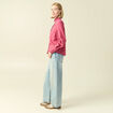 Chemise oversize manches longues prune femme