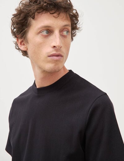 T-shirt en coton manches courtes noir homme