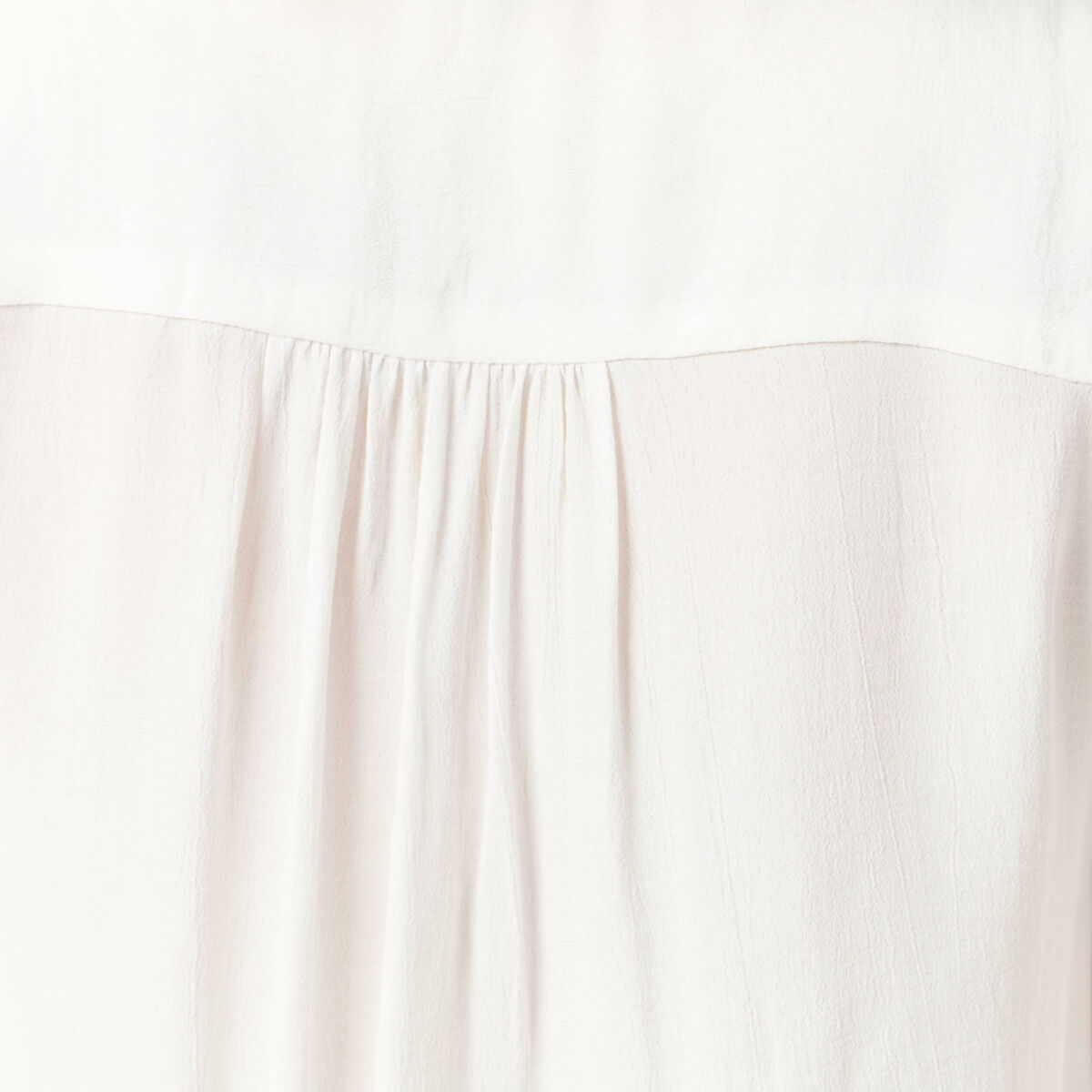 Chemise manches longues fluide ecru femme