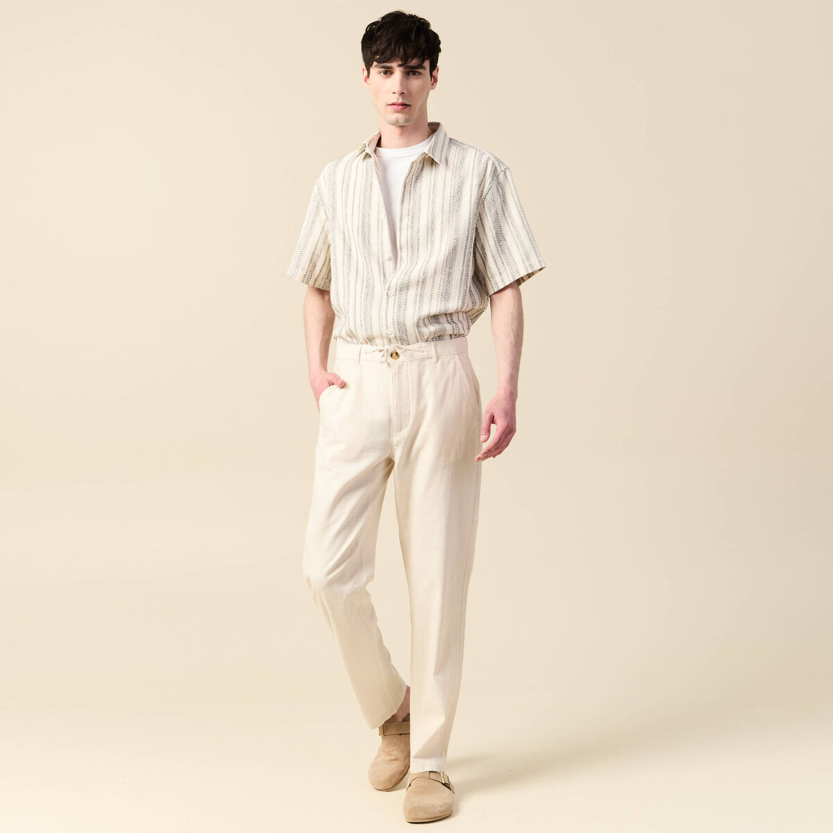 Chemise éco-responsable ecru homme