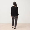 Pull manches longues noir femme