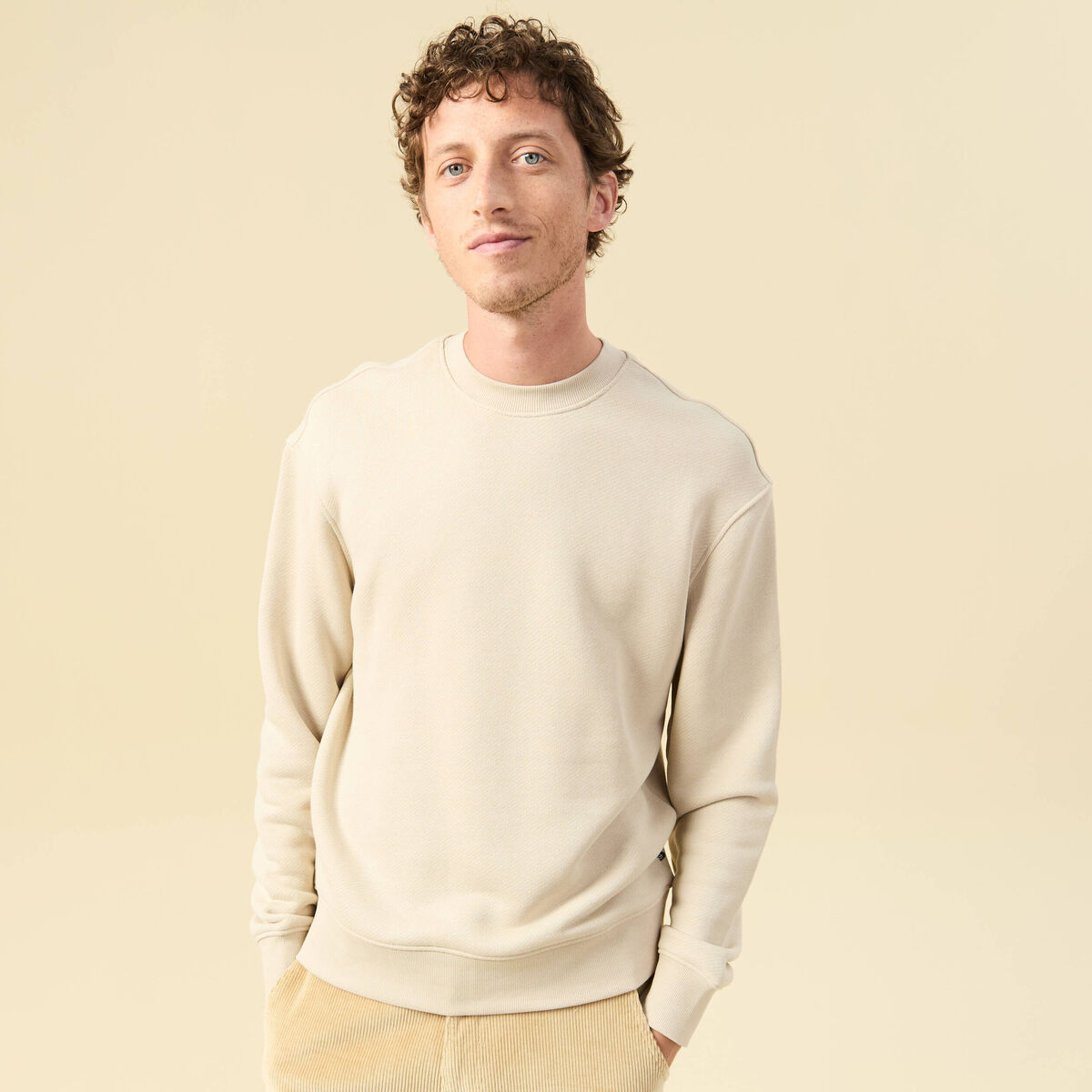 Sweat manches longues sable homme