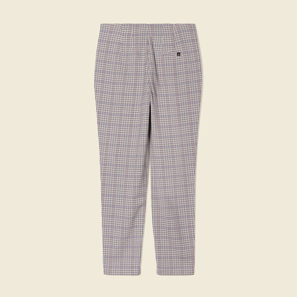 Pantalon carotte bleu marine femme