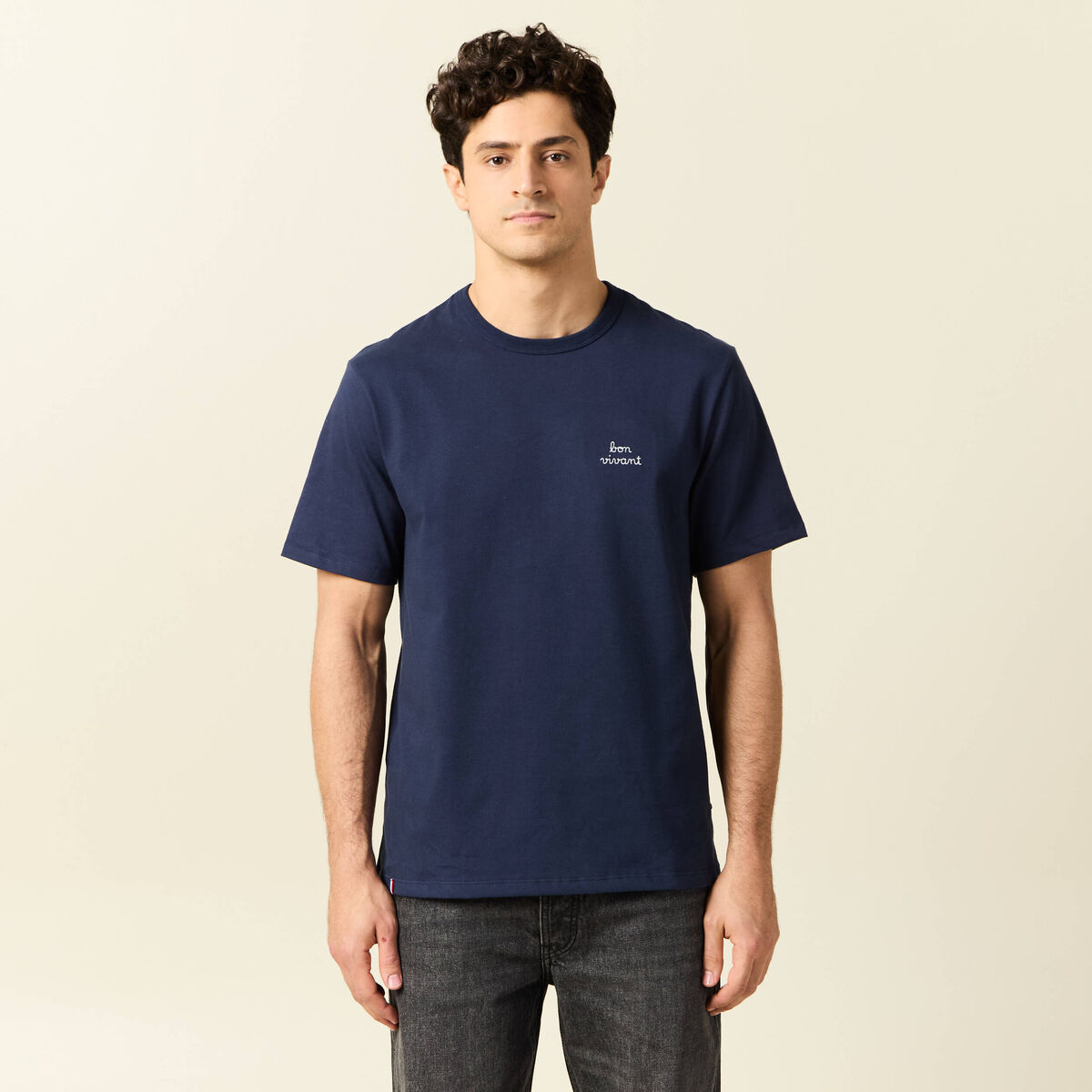 T-shirt manches courtes bleu marine homme