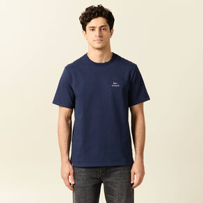 T-shirt manches courtes bleu marine homme